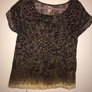 Anthropologie flower print shirt